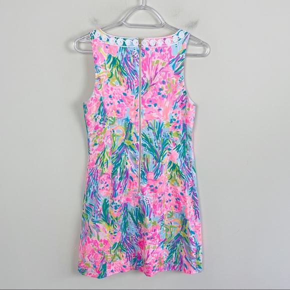 Lilly Pulitzer Gabby Resort Shift Dress Fan Sea Print Size 00 - Picture 12 of 12